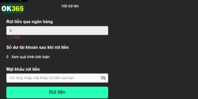 Tổng hợp các phương thức rút tiền OK365 chi tiết